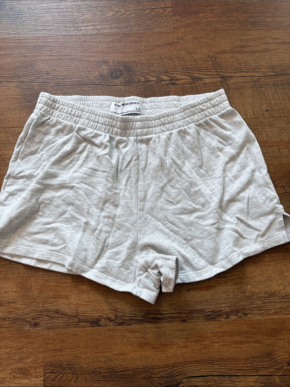Streetwear Society Women's Heather Light Gray Athletic Lounge Shorts